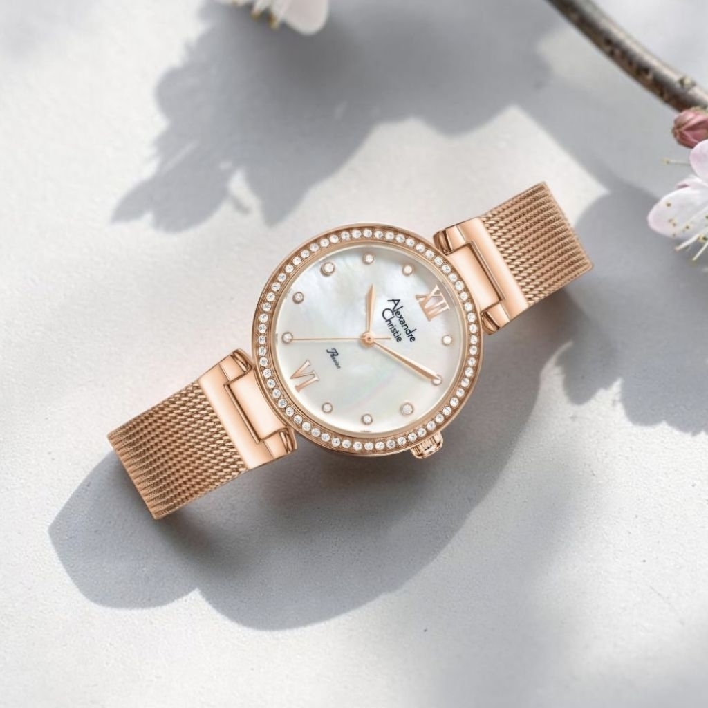 Alexandre Christie 2754 White Rosegold Cewe Original