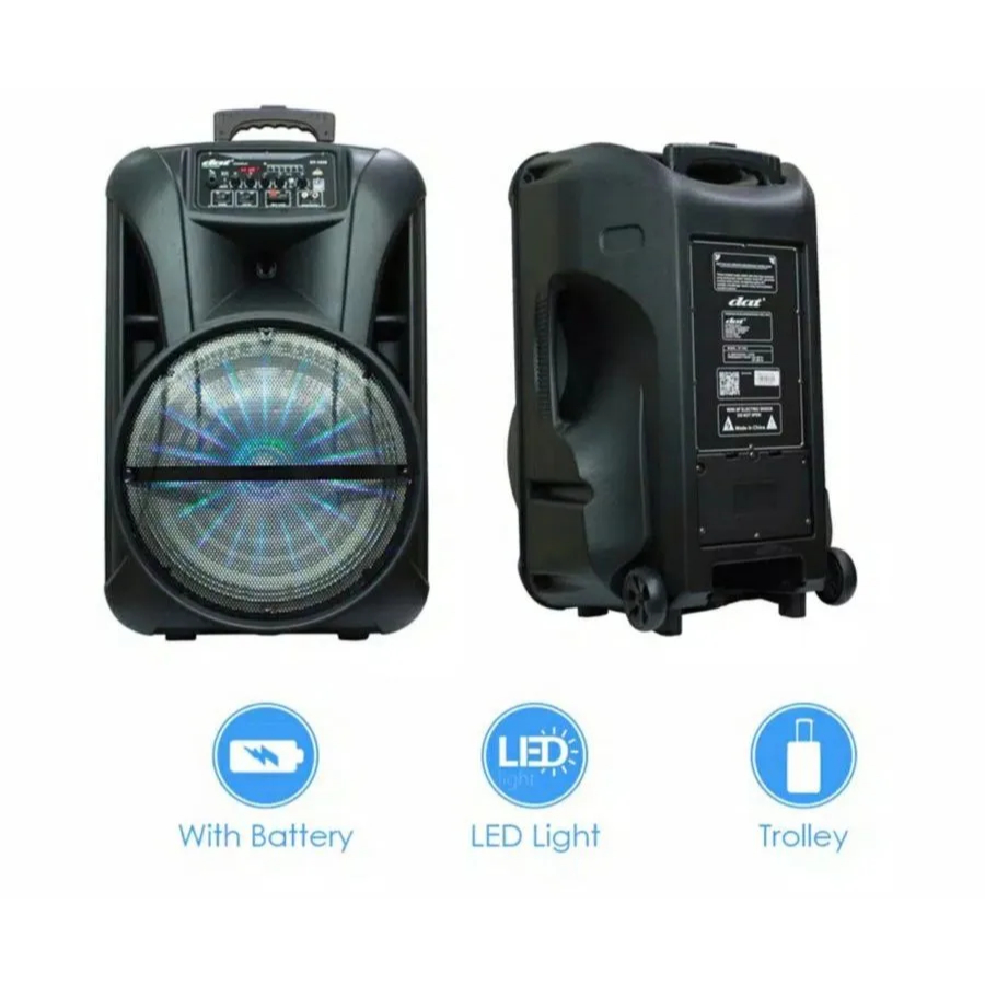 DAT SPEAKER TROLLEY DAT DT 1535 ECO+ LED PARTY SPEAKER DAT 15inch DT1535/KHUSUS INSTAN