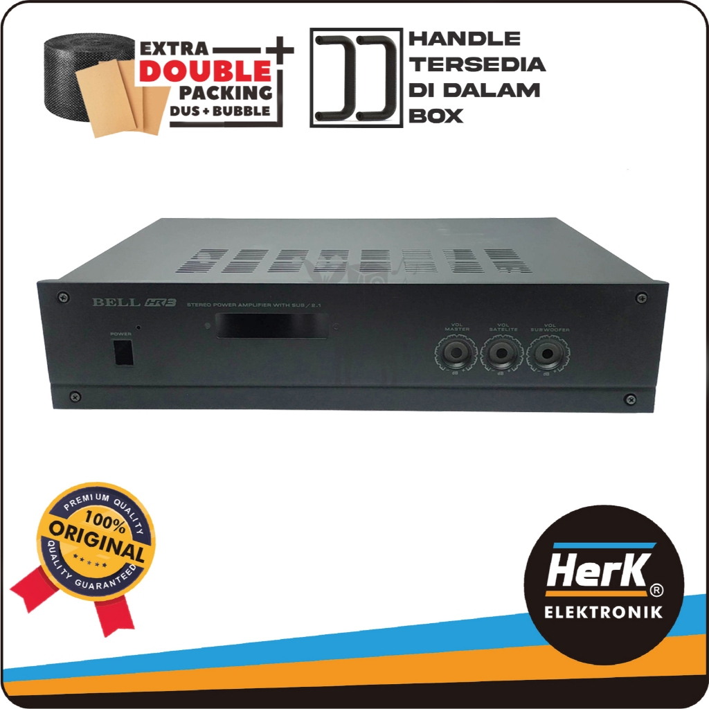 BOX POWER 2.1 LUBANG MP3 TONE AMPLIFIER BELL HRR3 BELL  - BOX AUDIO HR3
