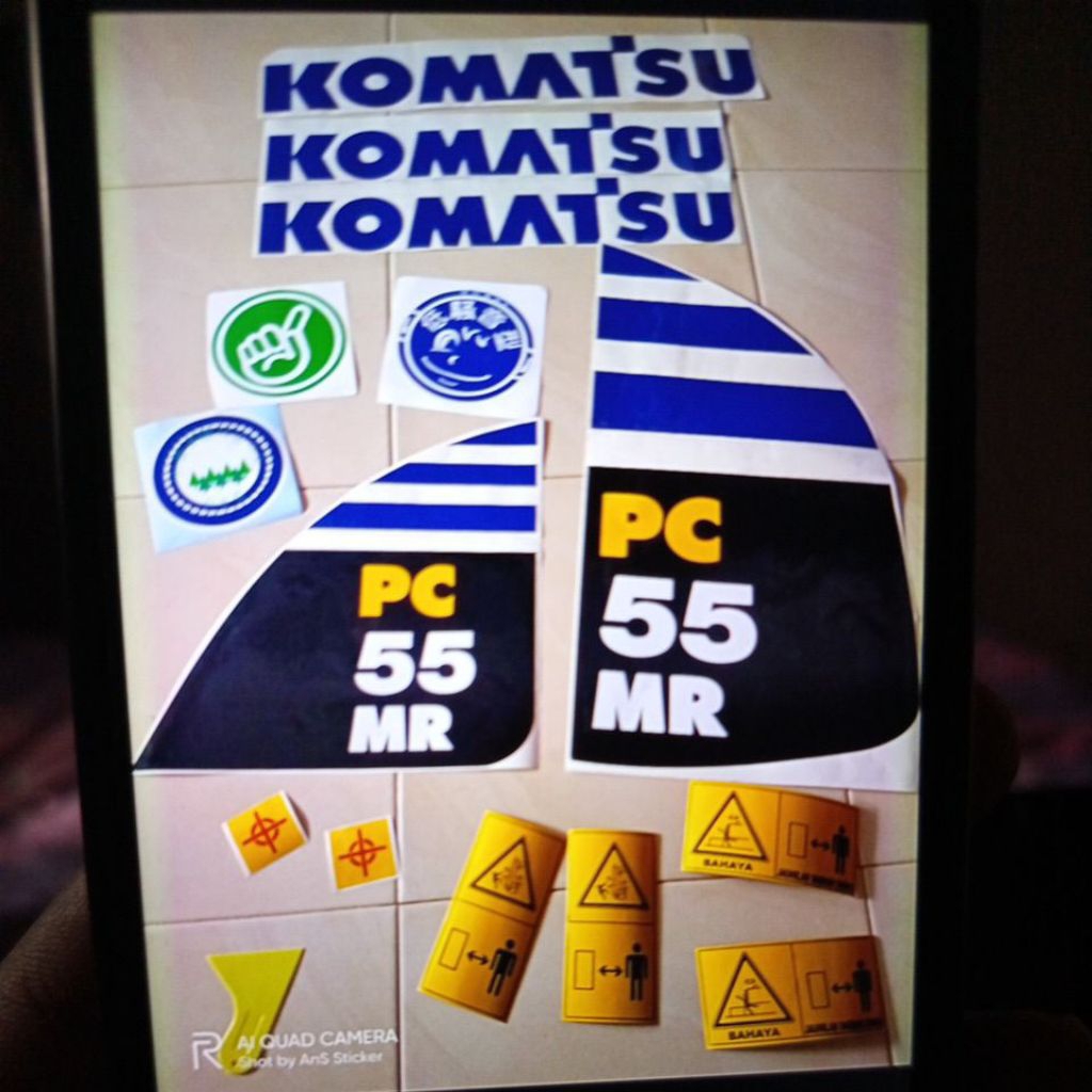 Cutting Sticker Excavator Stiker Alat Berat Komatsu PC 50 MR - Komatsu PC 55 MR