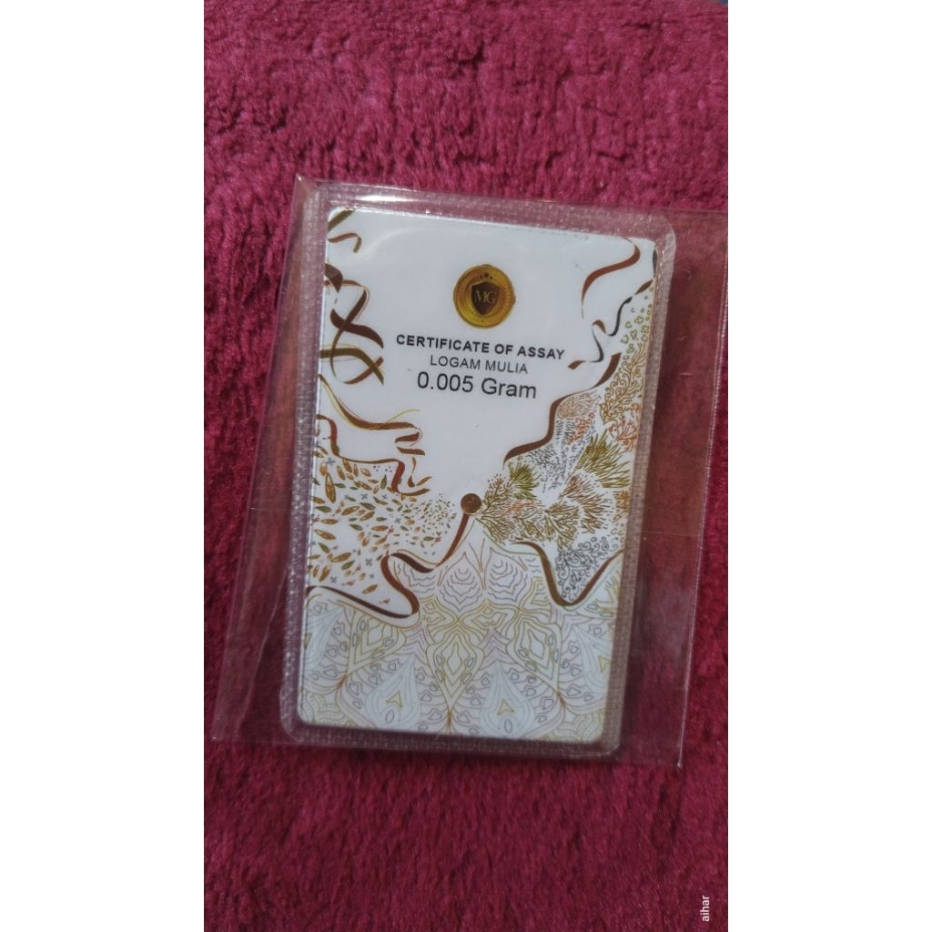 Logam Mulia Emas Mini Gold MiniGold Souvenir Series White Putih Seri Sovenir 0,005 gr 0.005 gram