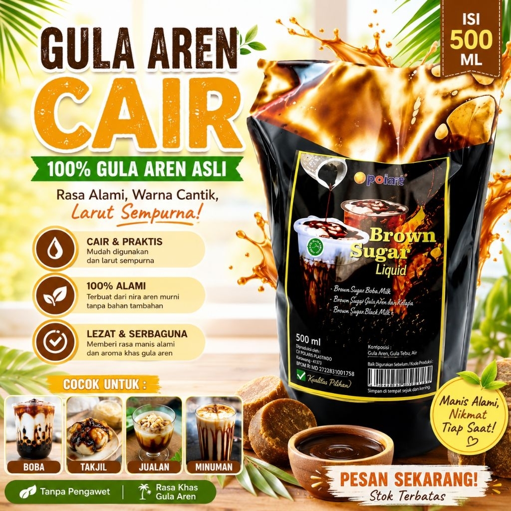 Gula Aren Cair Point 500 ml / Liquid Palm Brown Sugar Kopi