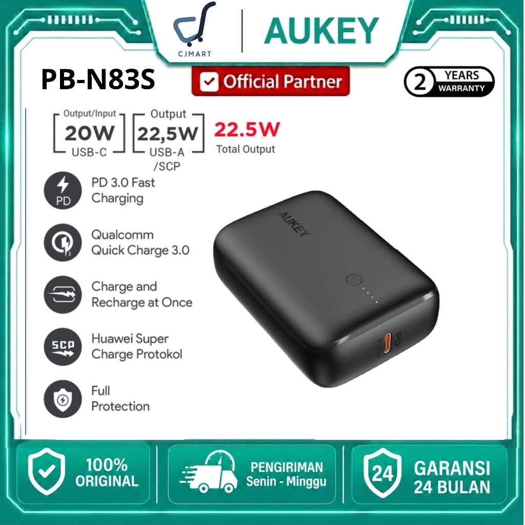 Powerbank Aukey PB-N83S 10.000mAh PD 3.0 - 500824