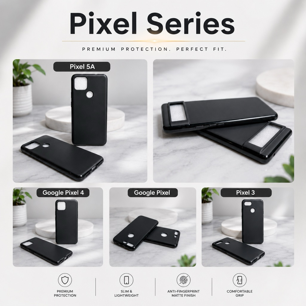 Soft case Google Pixel 9 8 7 6 Pro 5 4 3 2 1 XL 9A 8A 7A 6A 5A 4A 3A 4g 5g casing gopix pixel black 