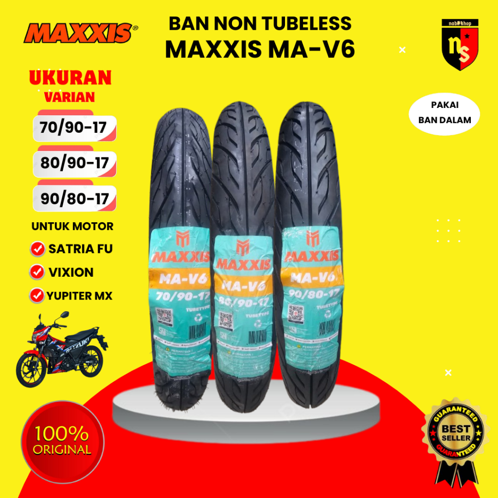 Ban Motor Ring 17 MAXXIS MA V6 TUBE TYPE