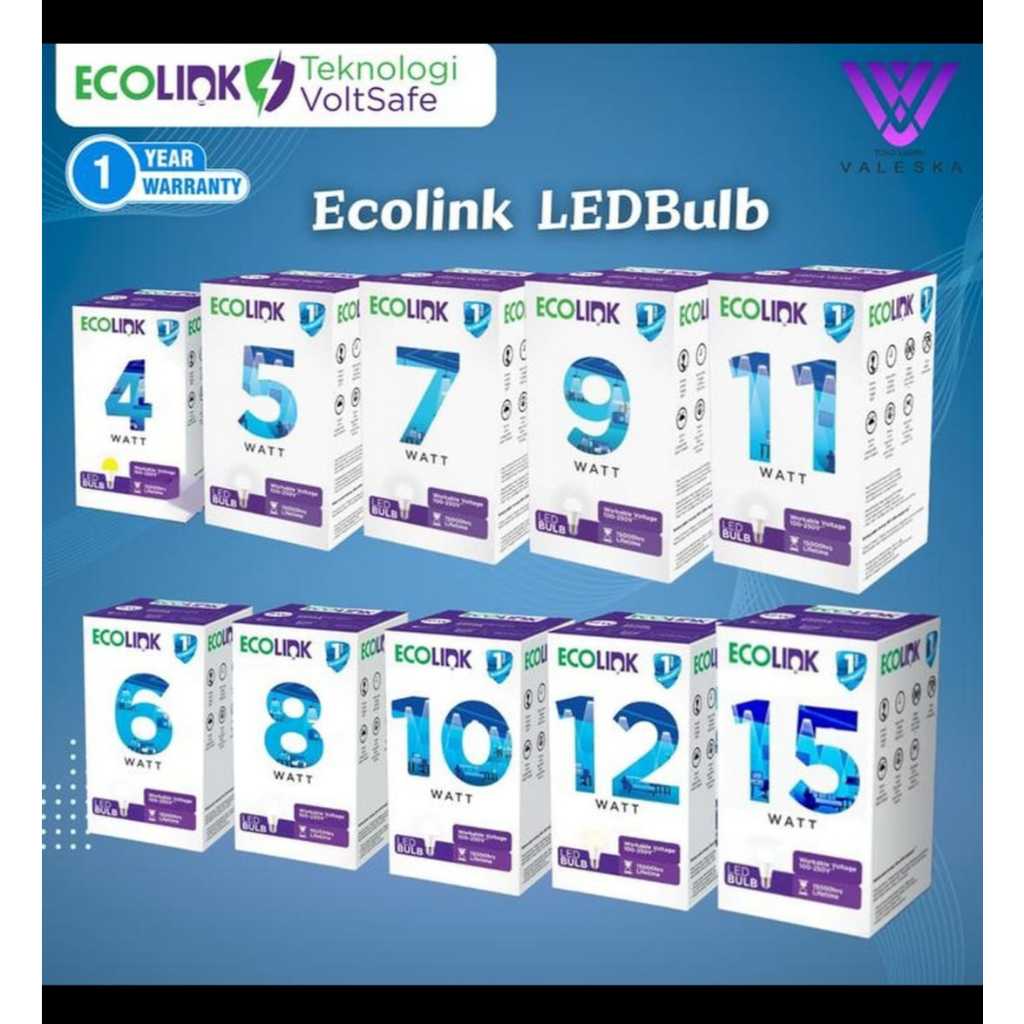 Lampu LED Ecolink 15 watt - Lampu LED Bulb - Lampu LED Philips