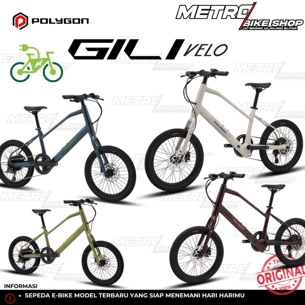 Polygon e-bike Gili Velo Sepeda Listrik E-bike Polygon Pedal Assist