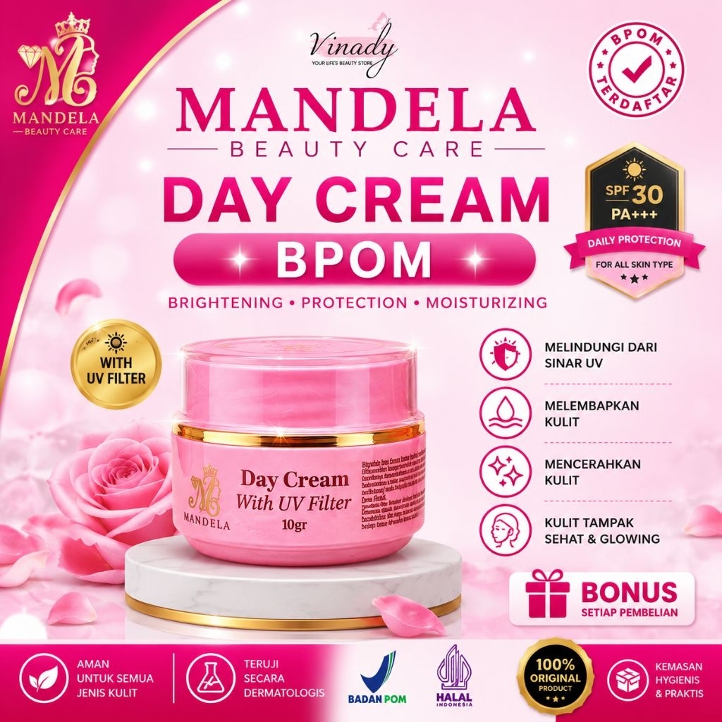 MBC Skincare Mandela Beauty Care Day Cream With UV Filter SPF 50 PA++ 10gr - Krim Siang Bright, Acne