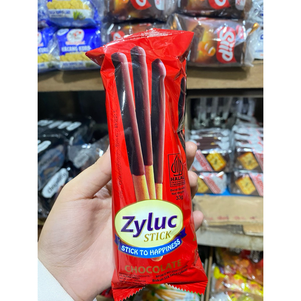 Zyluc Biskuit Stick Cokelat Isi 10 Pcs - Manis, Renyah, dan Nikmat
