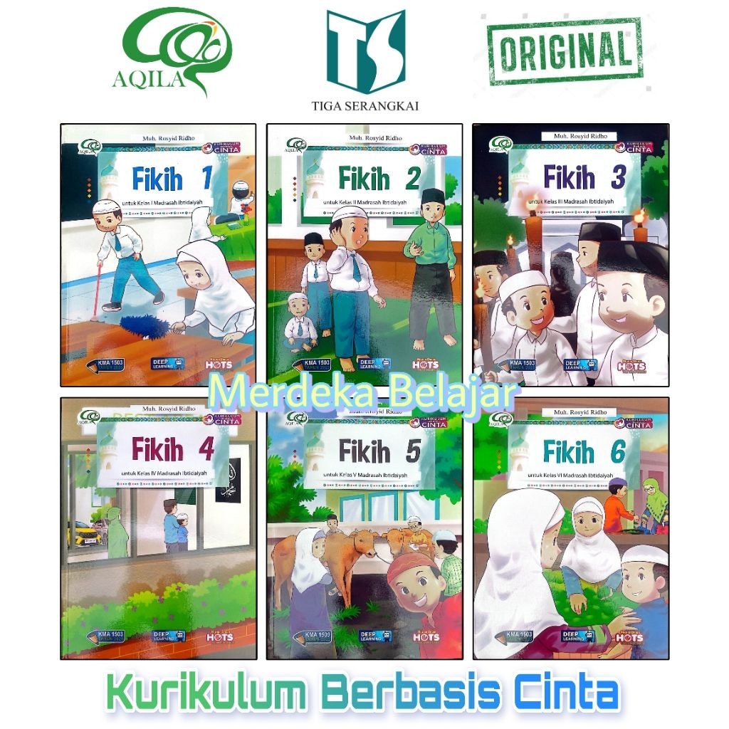 AQILA : FIKIH untuk MI / Madrasah Ibtidaiyah Kelas 1 2 3 4 5 6 ( Tiga Serangkai - KBC )