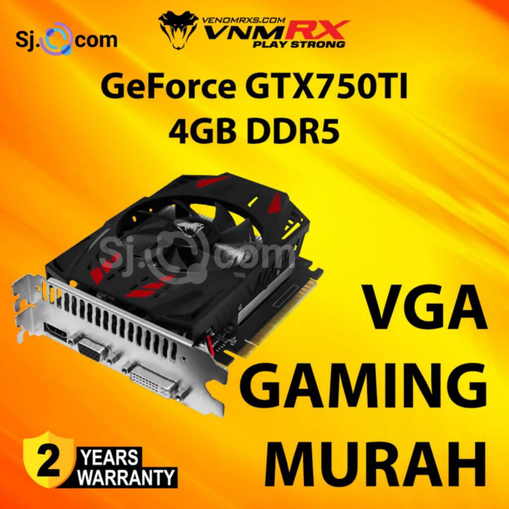 VENOMRX VGA NVIDIA VENOMRX GTX 750TI 4GB DDR5 128 BIT/ VGA VENOMRX MURAH GTX 750TI 4GB DDR5 128 BIT 