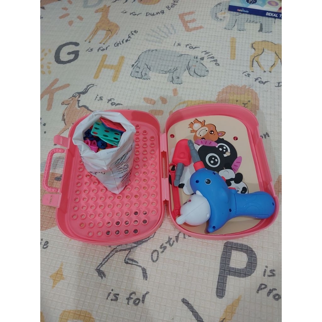 Preloved Mainan Toolbox Set Bor
