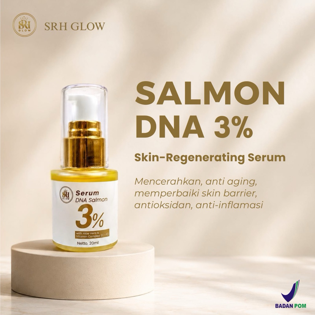 SERUM SALMON DNA/MENCERAHKAN/FLEK/JERAWAT/BPOM/SRHGLOW