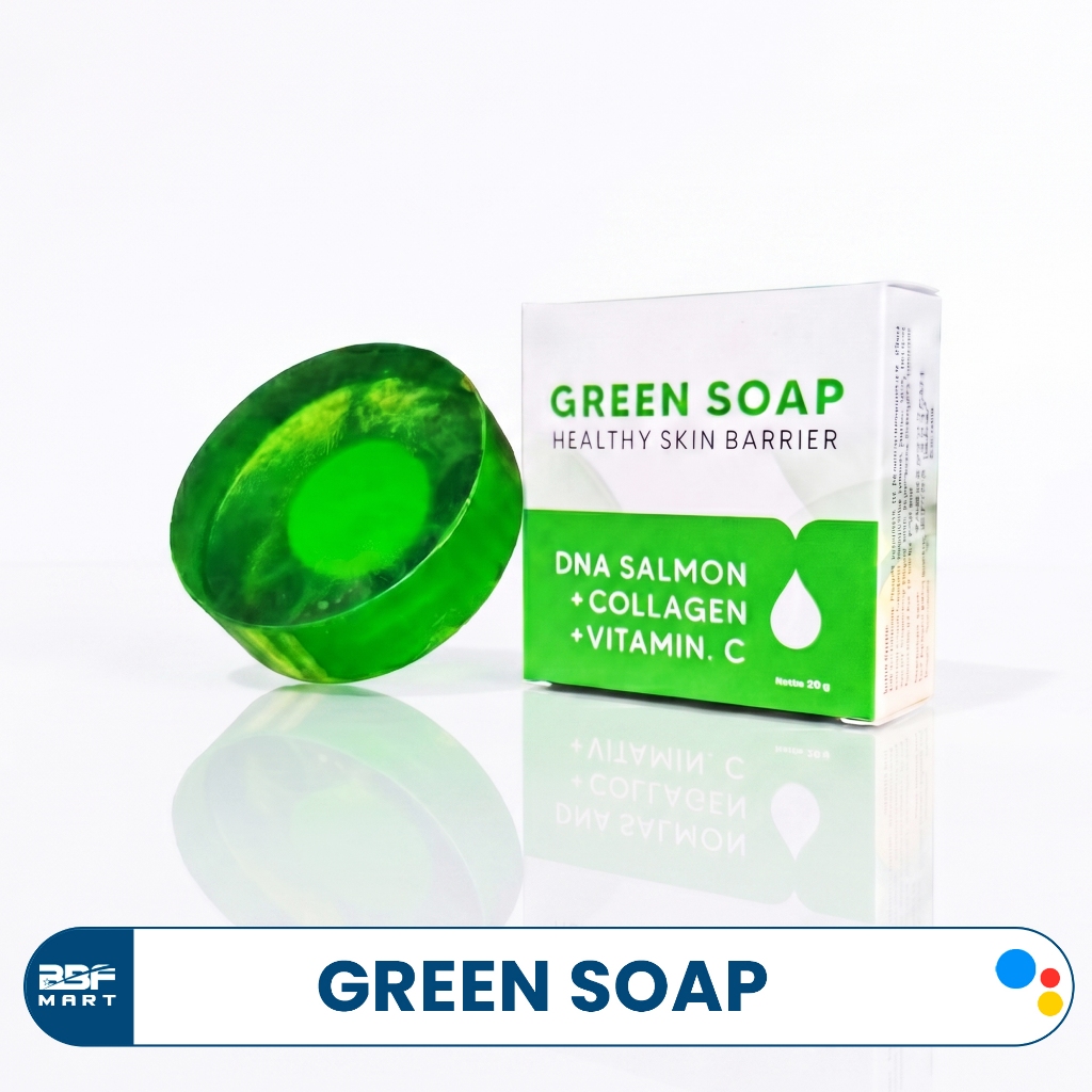 Sabun Cuci Muka Dr Febrian Skincare Green Soap 50gr Perbaiki Skin Barrier Sabun Wajah DNA Salmon Col