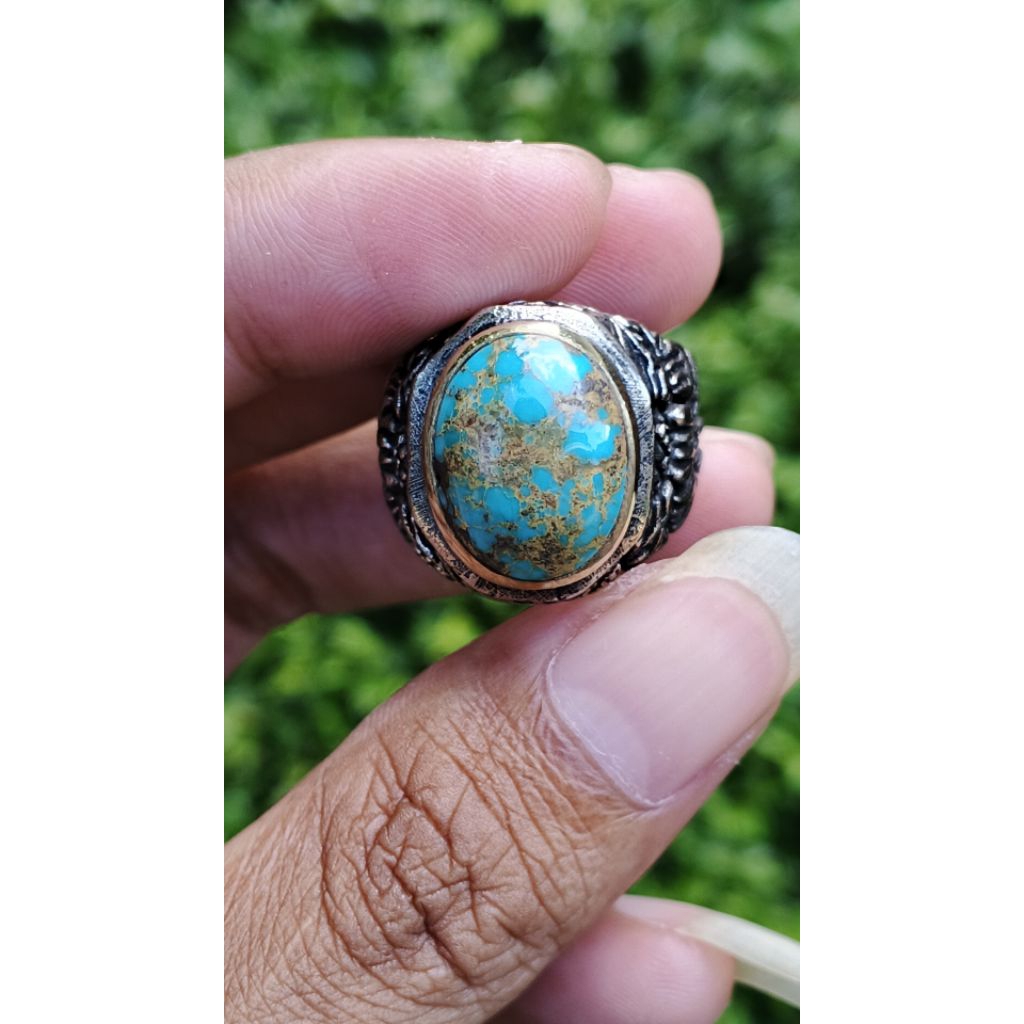 pirus Persia serat emas natural batu asli alam