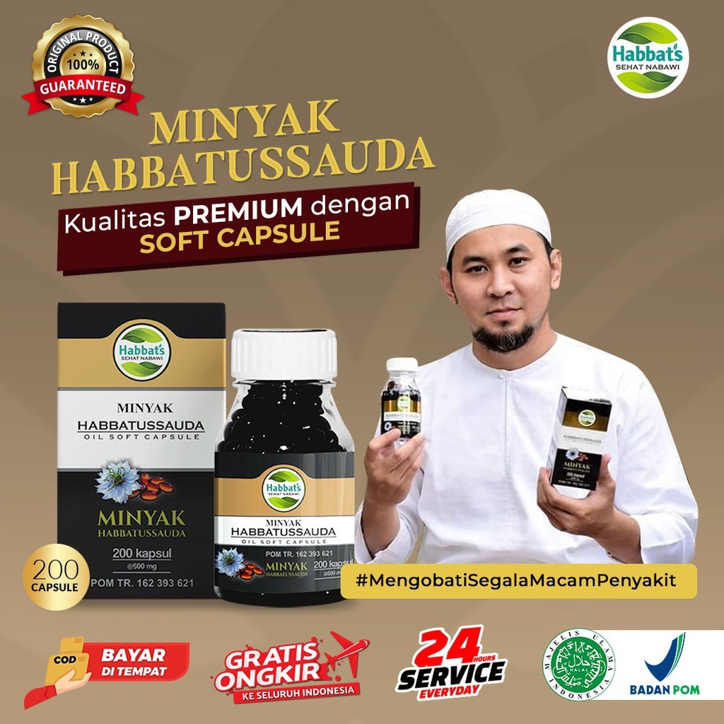 BPOM // HABBATUSSAUDA OIL SOFT CAPSULE promil extra minyak kapsul jinten hitam obat herbal tradision