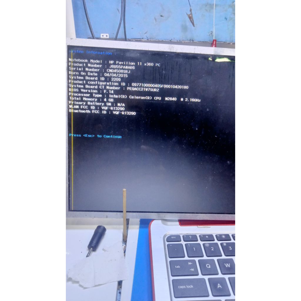 mobo bahan hp c115 Celeron n2840 normal