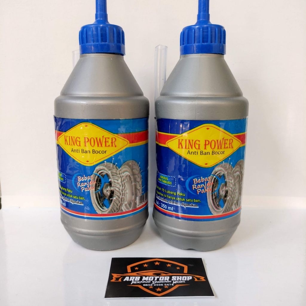 Cairan tubles ban Merek King Power 350ml, cairan ban tubles, cairan ban tubles motor, otomotif peraw