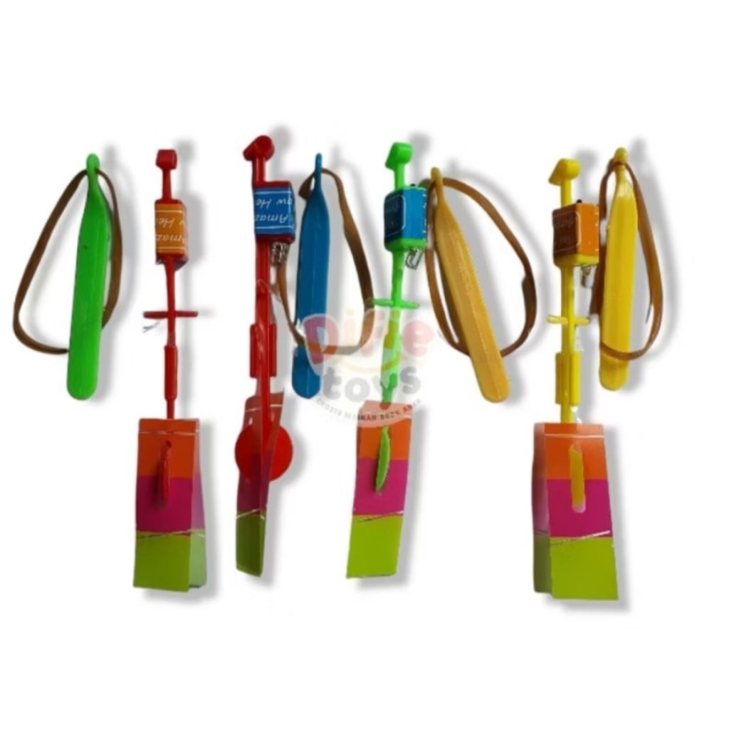 Mainan Baling Baling Lampu LED Terbang Ketapel Terbang Isi 10 Pcs - Mainan Edukasi Anak Panahan Lamp