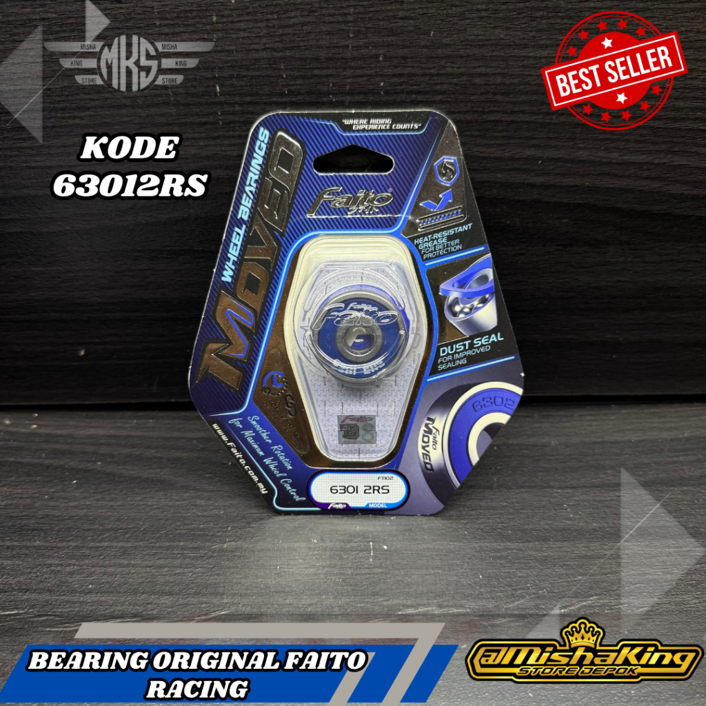 Laher Bearing Roda Moveo Faito 6301 2RS Baja Karbon