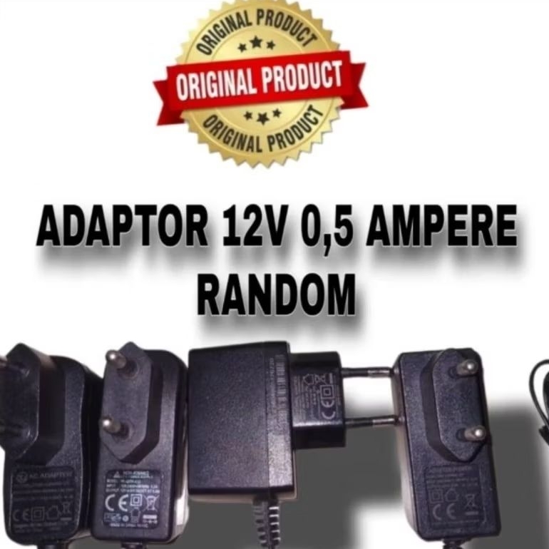 Adaptor 12 Volt 0,5 Ampere Original Random Berkualitas
