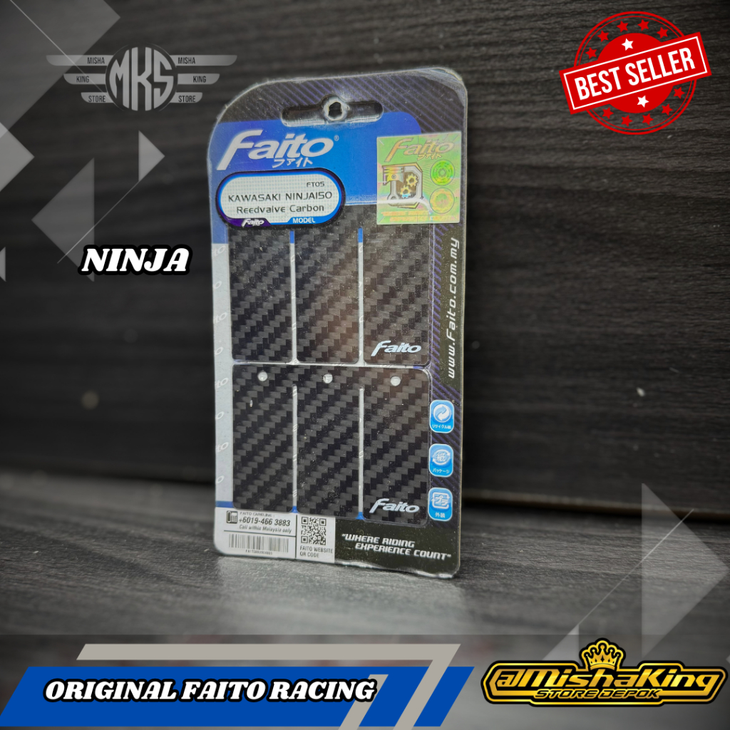 Lidah Membran Valve Faito Kawasaki Ninja 150 R & RR Karbon Carbon ORIGINAL