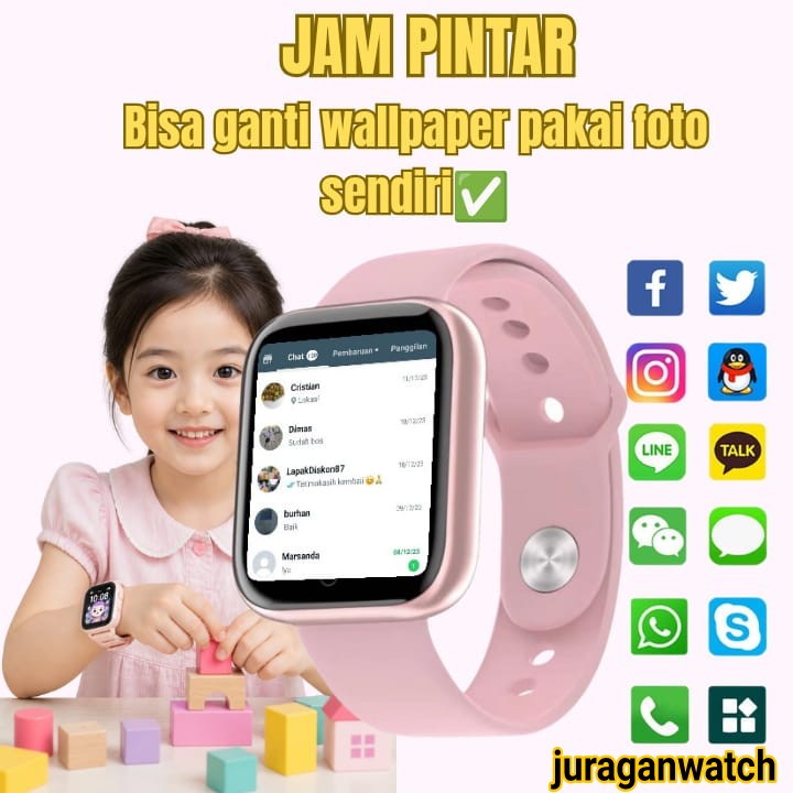 Jam Tangan Pintar Android Terbaru Smartwatch Imo Anak Pria Wanita Dewasa Notif Whatsap Wa Camera Mus
