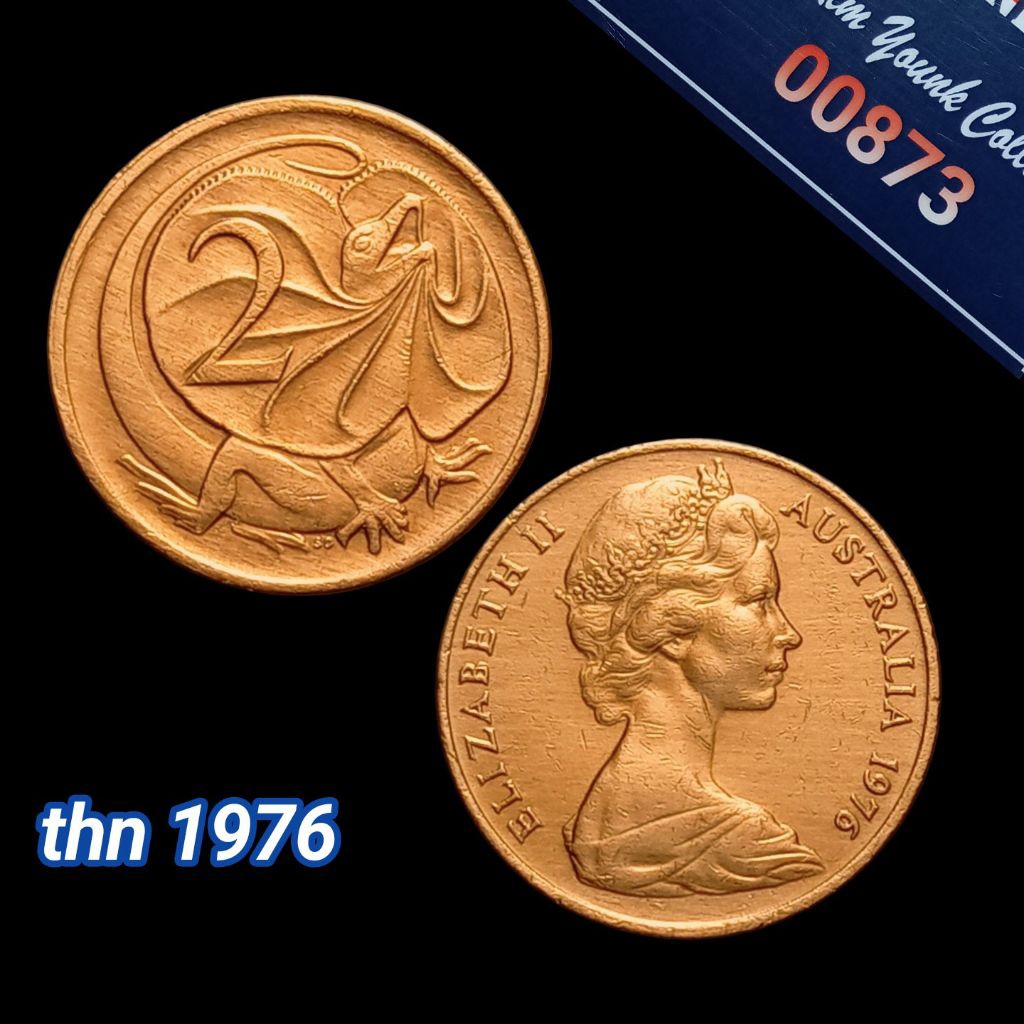 UKA076Coin 2 Cent (Australia) Elizabeth II Thn 1976 Detail Bagus Sesuai Difoto