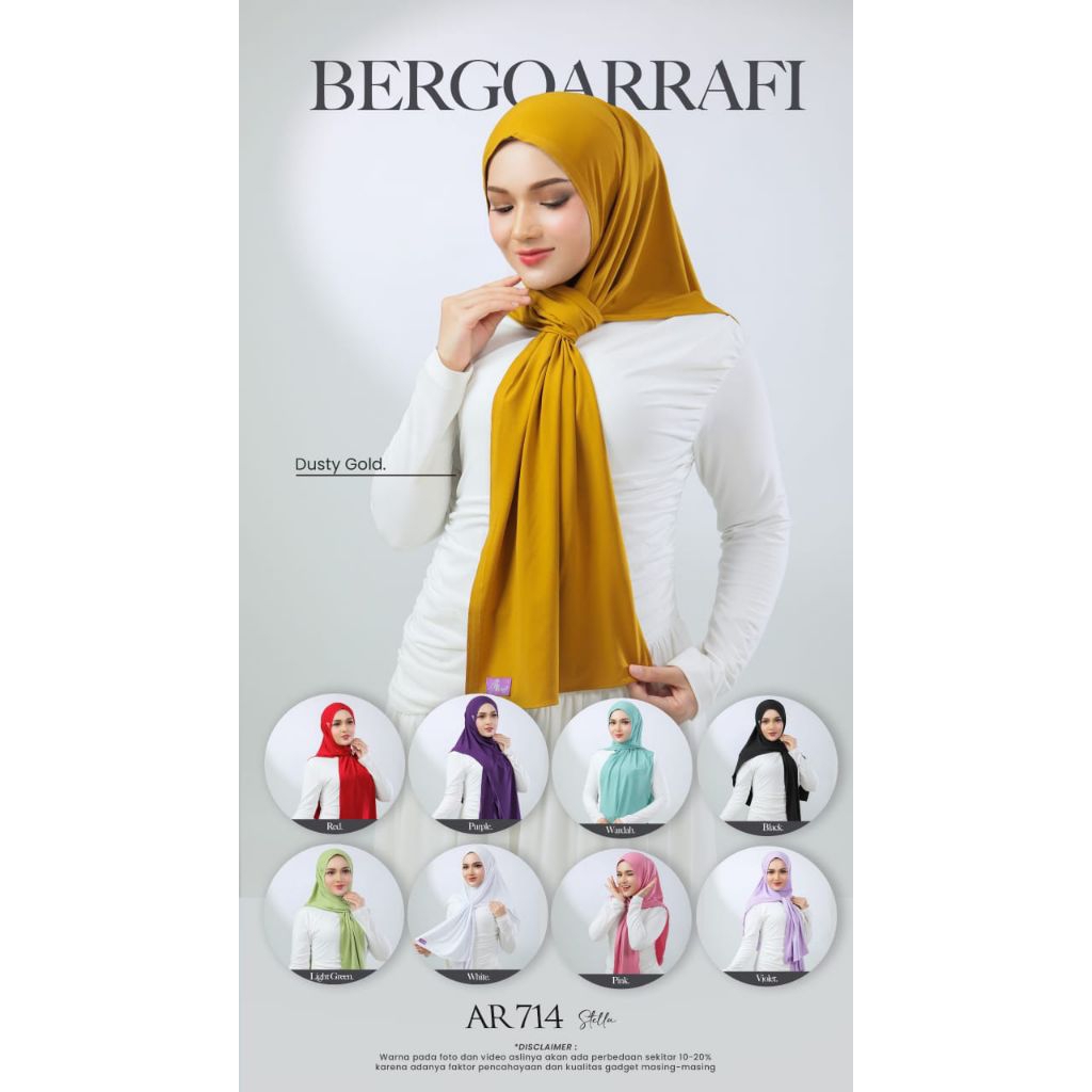 Ar 714  instan paduan pasmina dan bergo trendy dan 042 jumbo motif bunga kecil by Arrafi ori