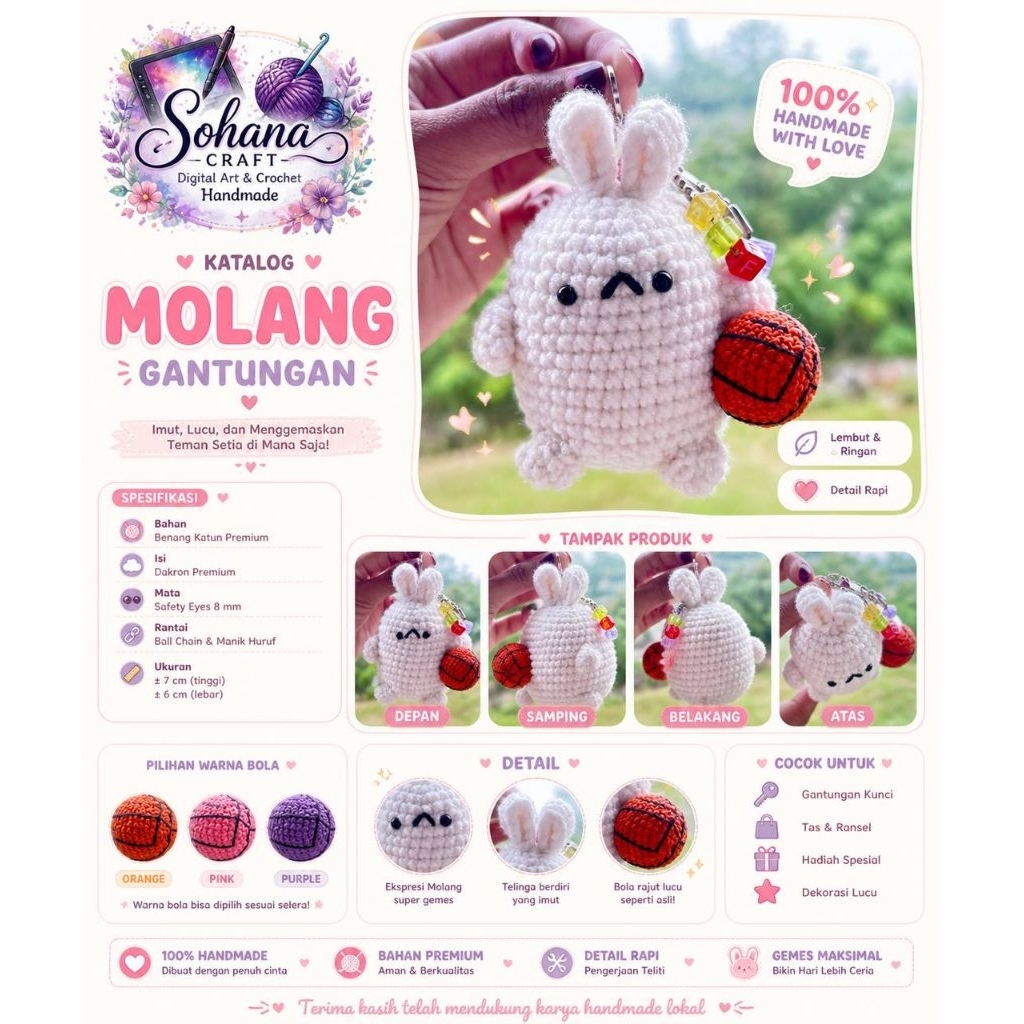 Amigurumi Molang Basket Edition