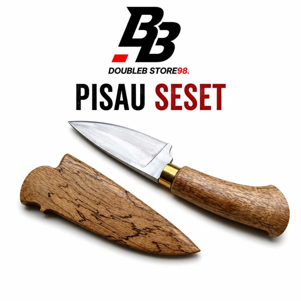 PISAU SESET BAJA HSS DENGAN HANDLE & SARUNG KAYU JATI