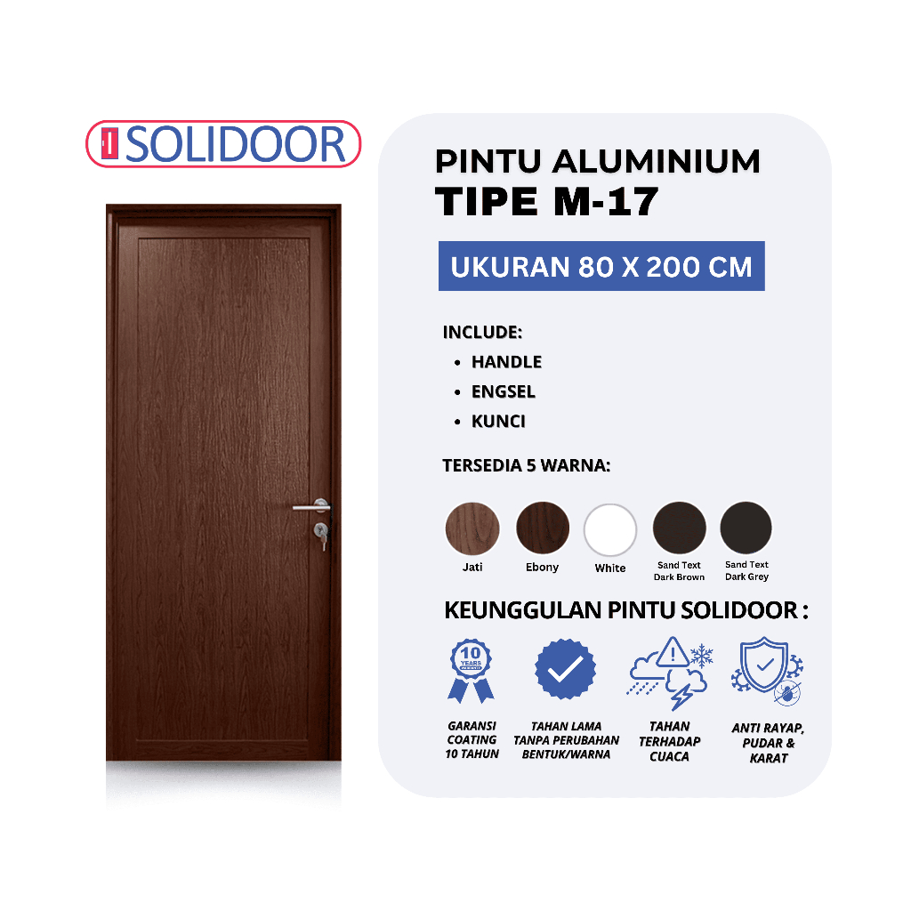 Pintu Aluminium SOLIDOOR-M17