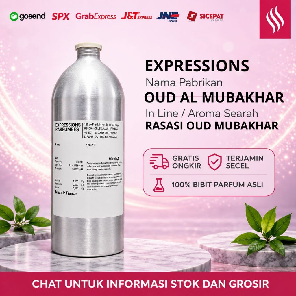 JUAL BIBIT PARFUM ASLI - EXPRESSIONS - OUD AL MUBAKHAR - REPACK - SUMBARA PARFUM