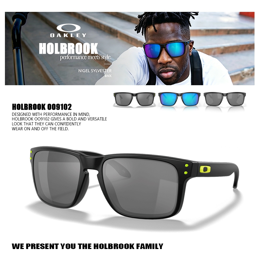 Kacamata Hitam Oakley Holbrook OO9102 Original, Lensa Prizm Anti UV & Silau, Bingkai Kokoh Stylish, 
