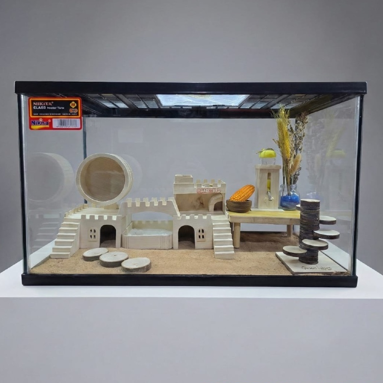 Terarium Set Istana Hamster Xtra Besar Istana Dan Platform Terarium Kandang Hamster super Besar