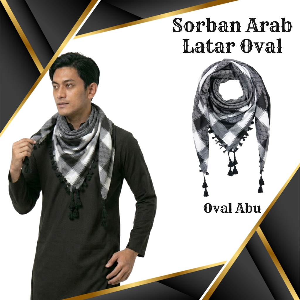 Sorban Rumbai Pria Dewasa Sorban Haji Sorban Tactical Motif Ovals