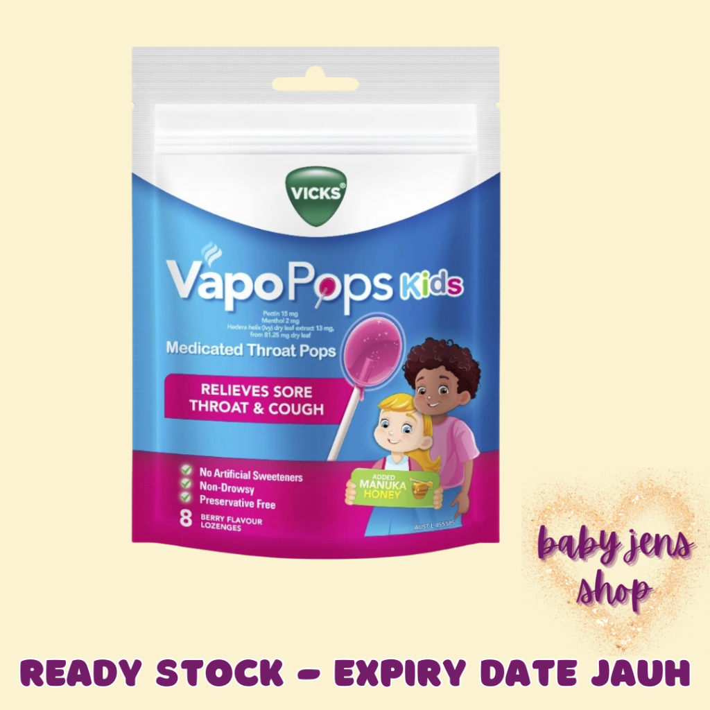 Vick's Vapor Pops Kid 8 Lollipops Vicks Australia