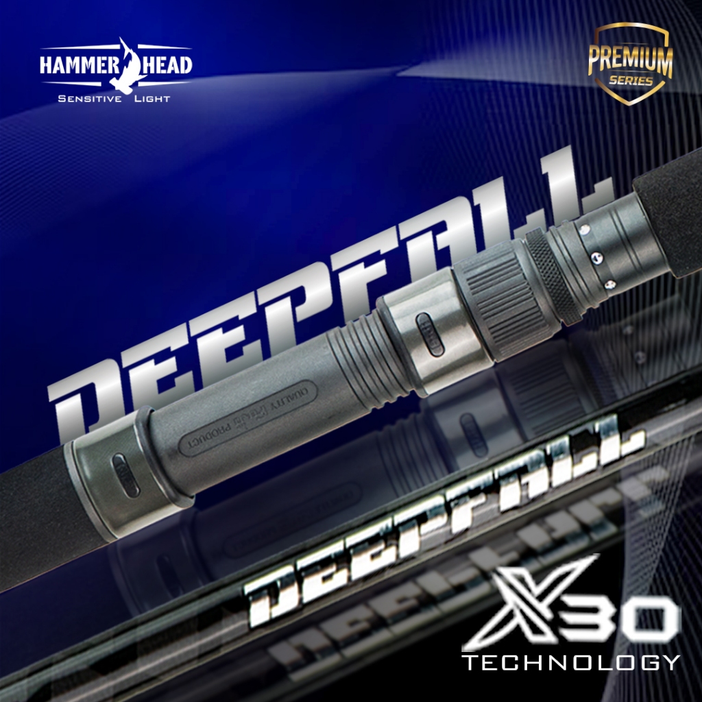 HAMMER HEAD Joran Pancing Jigging DEEPFALL 162CM - 174CMTorayca T1100G X30 Carbon Fuji Guide 2 Secti
