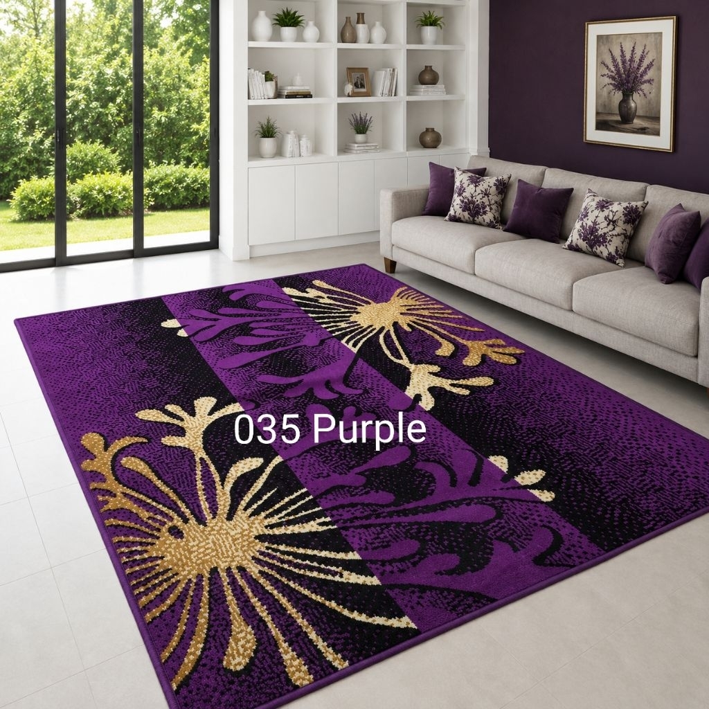 Karpet Permadani Besar Jumbo Ungu Purple Violet Momento Moderno 210x310 cm