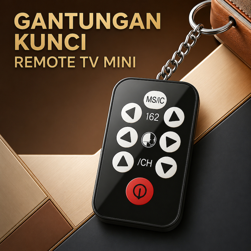 Universal TV Remote Control Mini with Keychain Gantungan Kunci Remot Small Key Chain