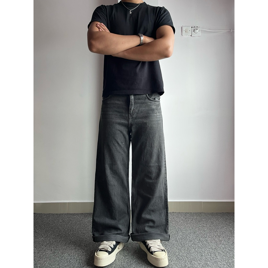 H&m Dark Wash Baggy Jeans