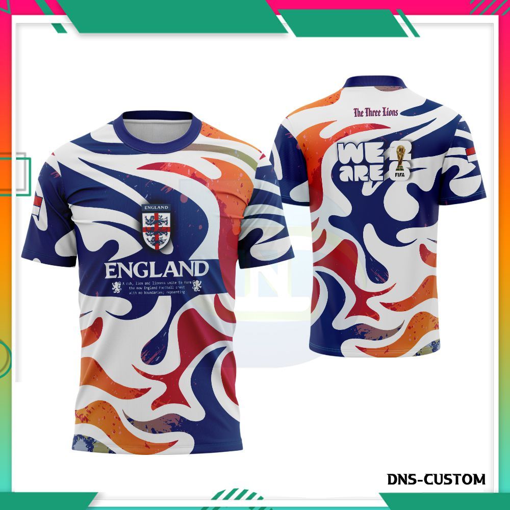 Jersey England Pria Lengan Pendek Casual Modern Premium - Kaos Cowok England Dryfit