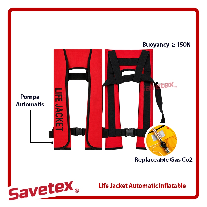 Automatic Inflatable Life Jacket / Jaket Pelampung Tiup Otomatis / Jaket Snorkling
