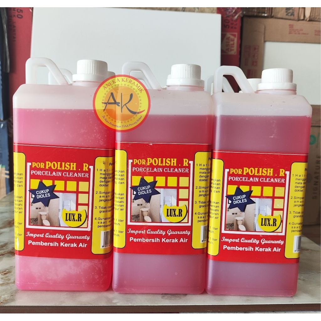 Por Polish R Porcelain Cleaner Pembersih Kotoran Ubin Keramik dan Pembersih Stainless Steel 1000 ml