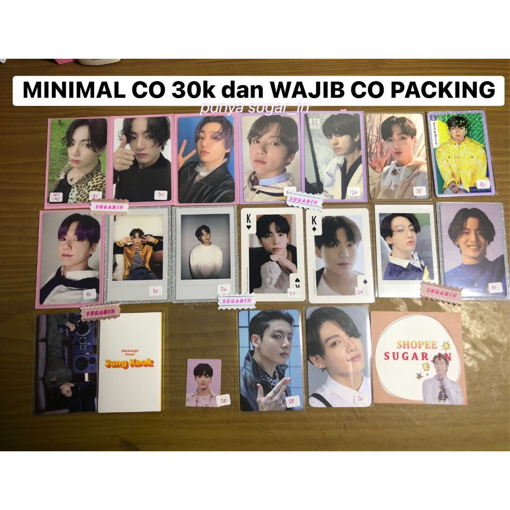 [READY STOCK] OFFICIAL PHOTOCARD PC MPC JUNGKOOK/JEON JUNGKOOK/JJK BTS BE RPC PROOF DARK&WILD FESTA 