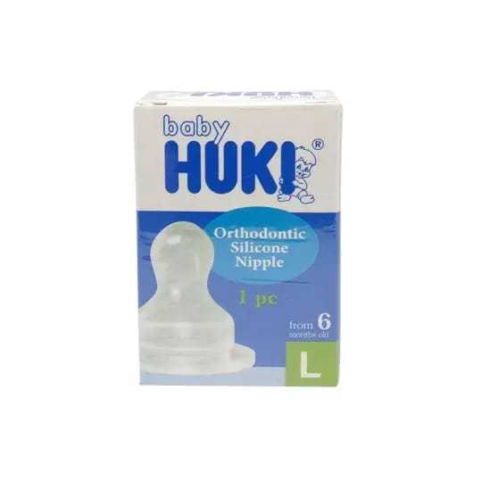 Baby Huki Dot Orthodontic Latex Nipple L 1 Pcs