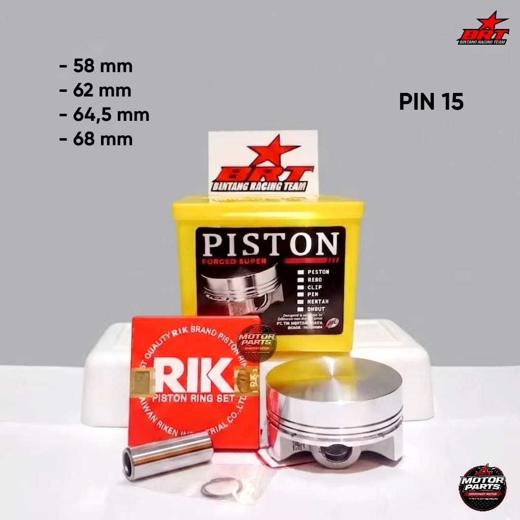 SUPER FORGET PISTON BRT PIN 15 // 58 pin 14 / 62 pin 15 / 64,5 pin 15 / 68 pin 15