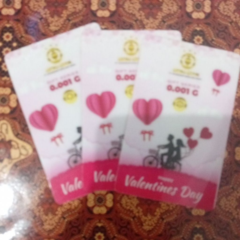 JONSON LOGAM MULIA EMAS BRAND MICROGRAM 0,001 GRAM GIFT SERIES HAPPY VALENTINES DAY