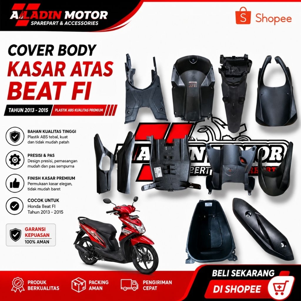 Cover Body Kasar Atas Bawah HONDA BEAT FI 2013-2015