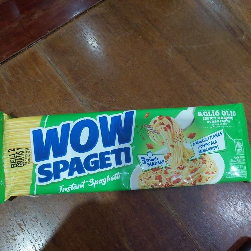 Wow spaghetti aglio olio 75 gram | wow spaghetti
